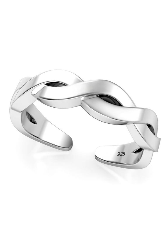 Sterling Silver Celtic Knot Adjustable Toe Band Ring