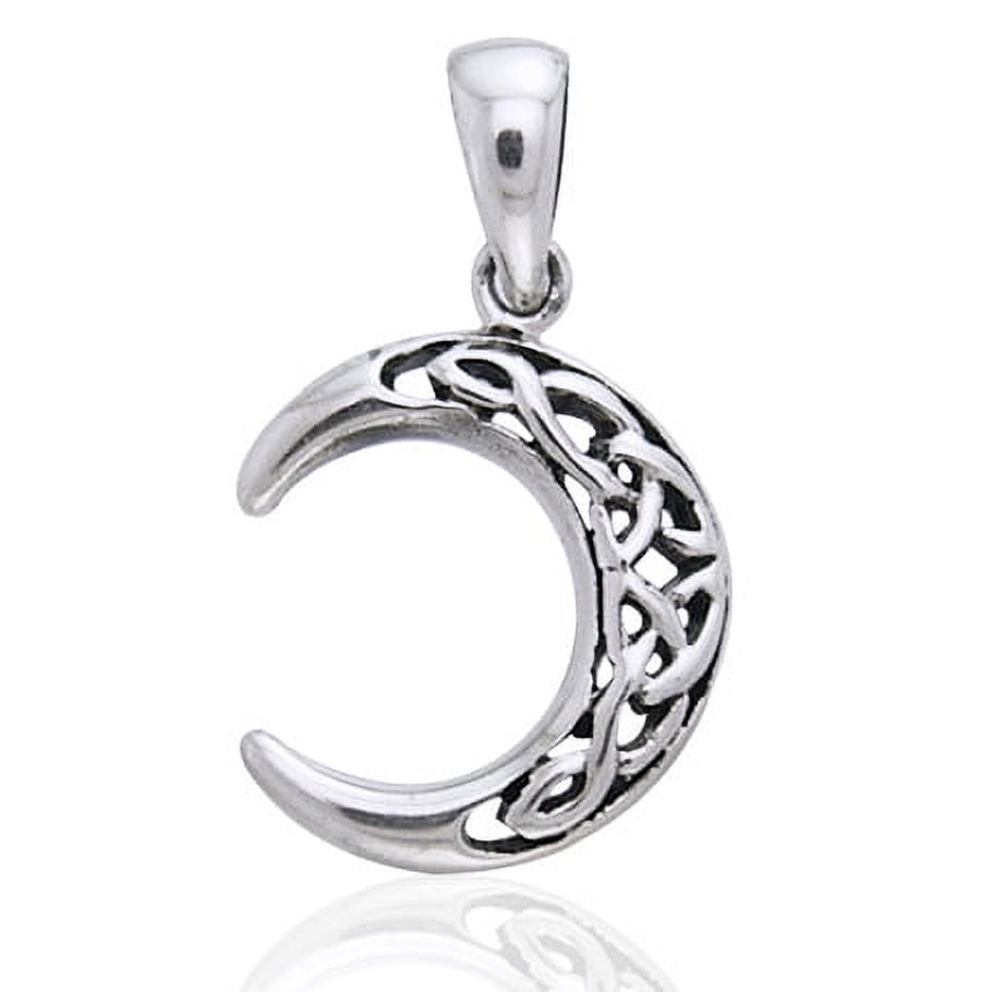 Sterling Silver Celtic Knot Crescent Moon Pendant - Walmart.com