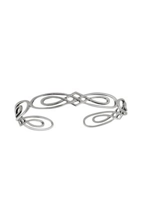 Sterling Silver Celtic Knot Infinity Cuff Bracelet