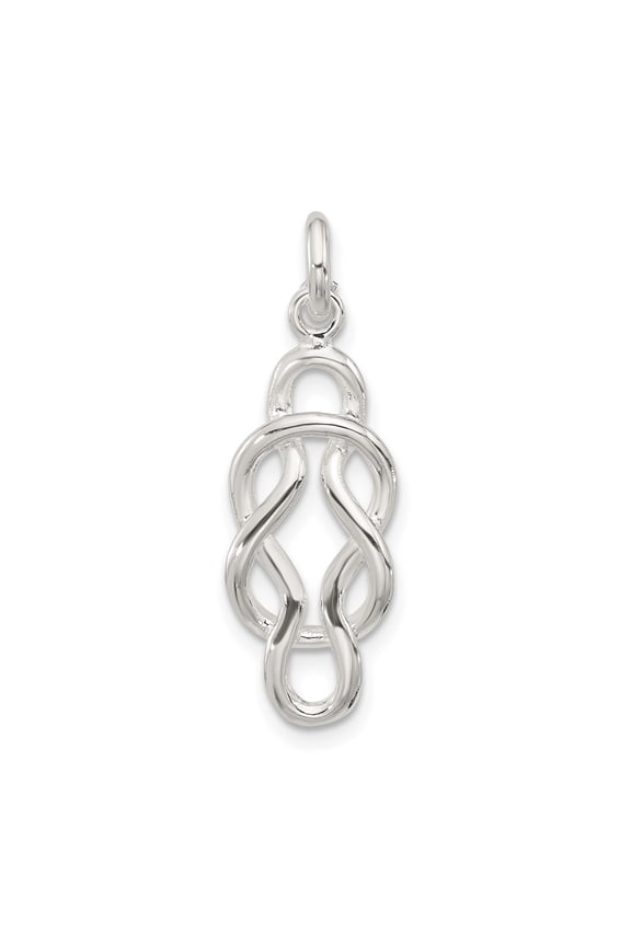 Sterling Silver Celtic Knot Infinity Pendant for Women or Unisex, Spiritual Charm for Necklace or Bracelet, Meaningful Symbol of Eternal Love and Unity
