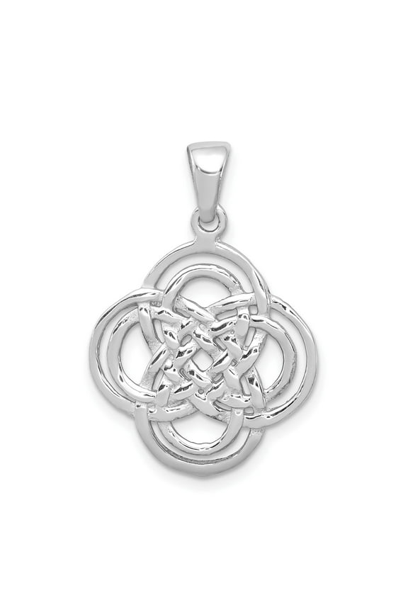 Sterling Silver Celtic Knot Pendant Necklace for Women, Interwoven Eternal Unity Symbol, Irish Scottish Heritage Spiritual Jewelry