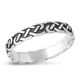 thumbnail image 1 of Sterling Silver Celtic Ring .925 Weave Band Jewelry Female Male Unisex Size 6, 1 of 4