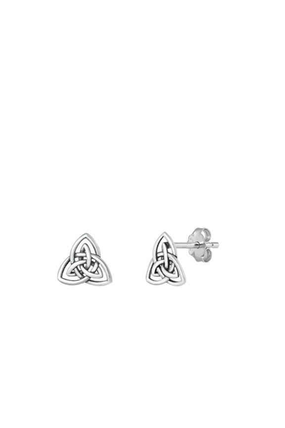 Sterling Silver Celtic Trinity Knot Earrings 925 New Jewelry Female Unisex