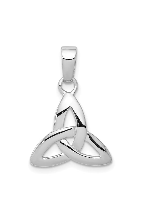 Sterling Silver Celtic Triquetra Pendant Necklace with Trinity Knot for Women or Unisex Wear, Spiritual Symbol of Unity, Eternity, and Faith Traditions