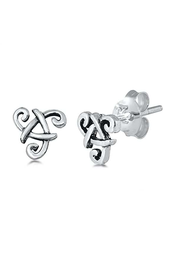 Sterling Silver Celtic Weave Stud Earrings
