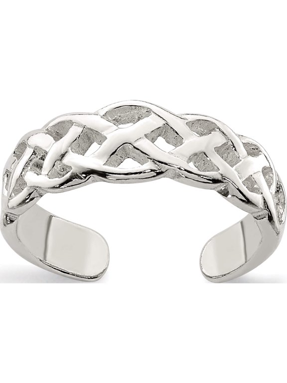 Sterling Silver Celtic Weave Toe Ring
