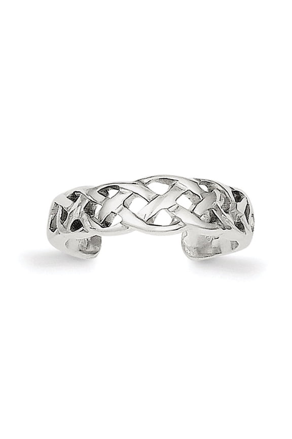 Sterling Silver Celtic Weave Toe Ring