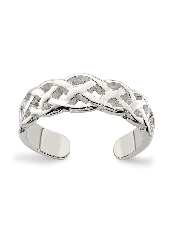 Sterling Silver Celtic Weave Toe Ring