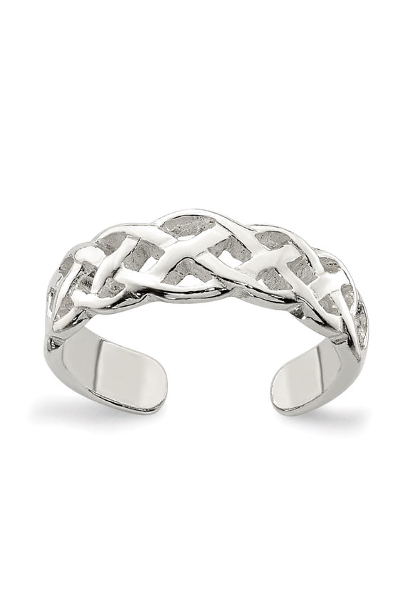 Sterling Silver Celtic Weave Toe Ring