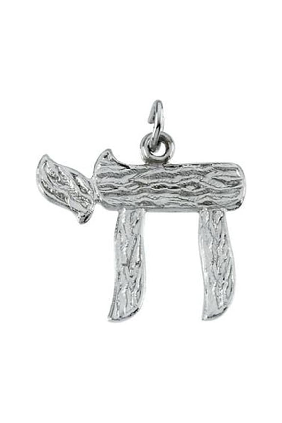Sterling Silver Chai Pendant 20.0x23.25 - 1.9 Grams
