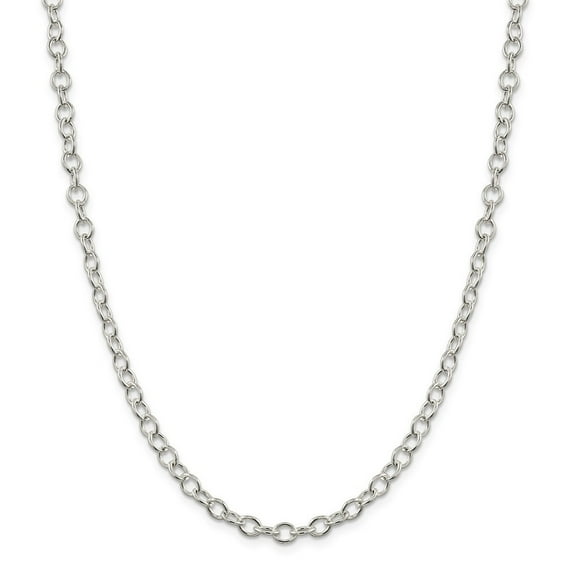 Sterling Silver Chain Necklace - 10.9 Grams - 16 Inch - 5.3mm - Lobster Claw