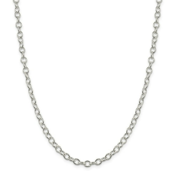 Sterling Silver Chain Necklace - 16.4 Grams - 24 Inch - 5.3mm - Lobster Claw
