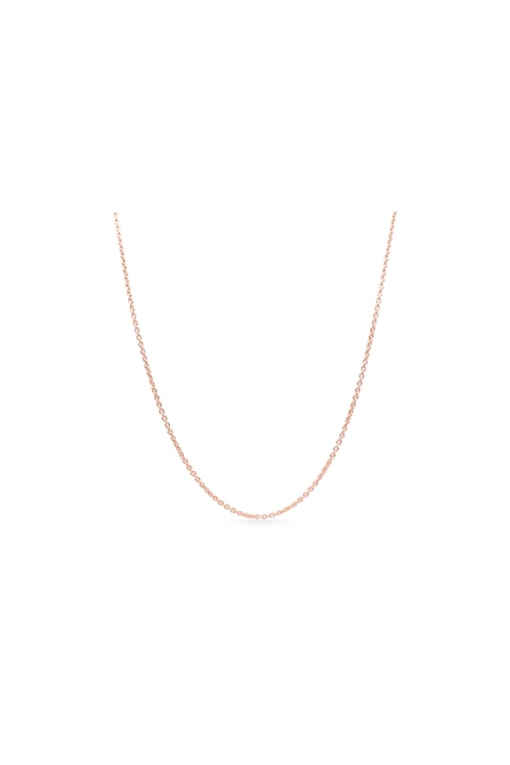 Sterling Silver Chain w/14k Rose Gold Plating, 45 cm/17.7 in Necklace & Pendants 45 cm 580413-45