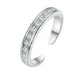 thumbnail image 1 of Sterling Silver Channel-Set Toe Ring with Crystals, 1 of 5