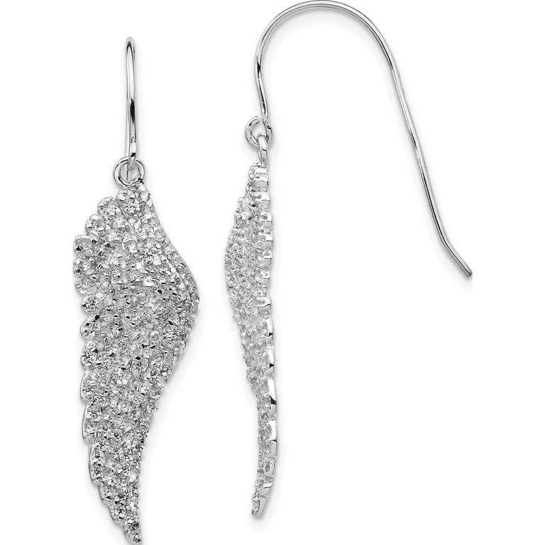 Cheryl M Sterling Silver CZ Angel Wing Necklace Cheryl M Sterling Silver CZ Angel Wing Necklace