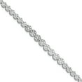 thumbnail image 1 of Sterling Silver Cheryl M Rhodium-Plated Fancy Graduated Brilliant-Cut Cz Cluster 7 Inch Bracelet With 1 Extender (Width 6) (Length 8) - Jbsp, 1 of 5