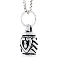 thumbnail image 1 of Sterling Silver Chevron Jar w/ Heart Charm, 3/8 inch tall, 1 of 1