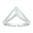 thumbnail image 1 of Sterling Silver Chevron Toe Ring Adjustable Foot Band 925 New Jewelry Female Unisex, 1 of 4