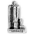 thumbnail image 1 of Sterling Silver Chicago Marina City Charm Item #192 3D Travel Vacation Charm, 1 of 1