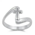 thumbnail image 1 of Sterling Silver Christian Cross Ring Gorgeous Faith Band Solid 925 Jewelry Female Male Unisex Size 6, 1 of 4