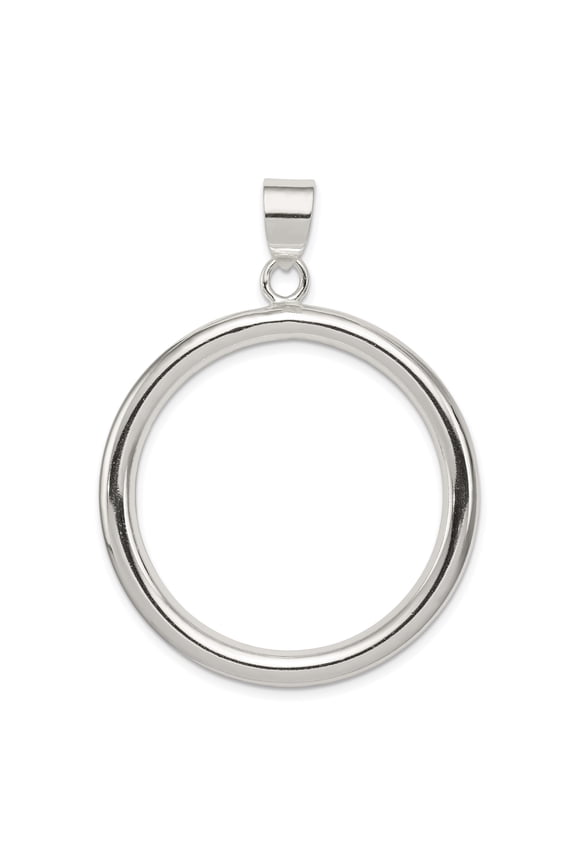 Sterling Silver Circle Pendant Necklace for Women or Unisex, Minimalist Infinity Loop Charm, Modern Symbolic Jewelry for Unity, Eternity, Layering and Everyday Wear