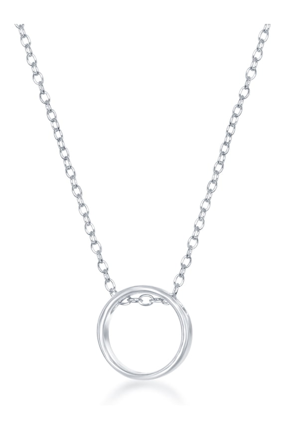 Sterling Silver Circle of Life High Polish 16+2" Necklaace