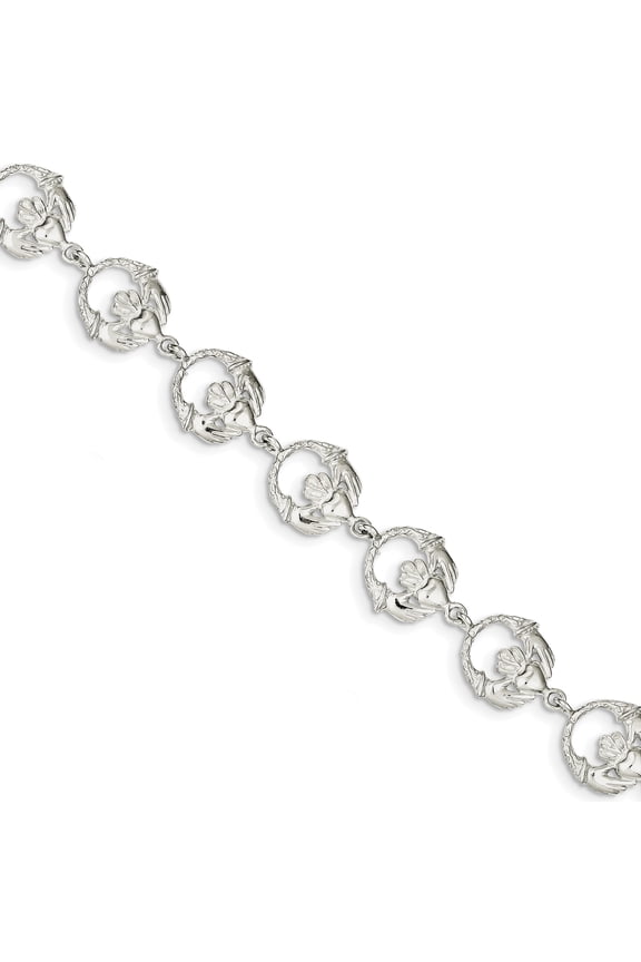Sterling Silver Claddagh Bracelet