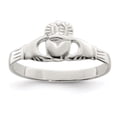 thumbnail image 1 of 925 Sterling Silver Solid Polished Irish Claddagh Celtic Trinity Knot Ring Size 8 2mm Wide Ring for Women, 1 of 6