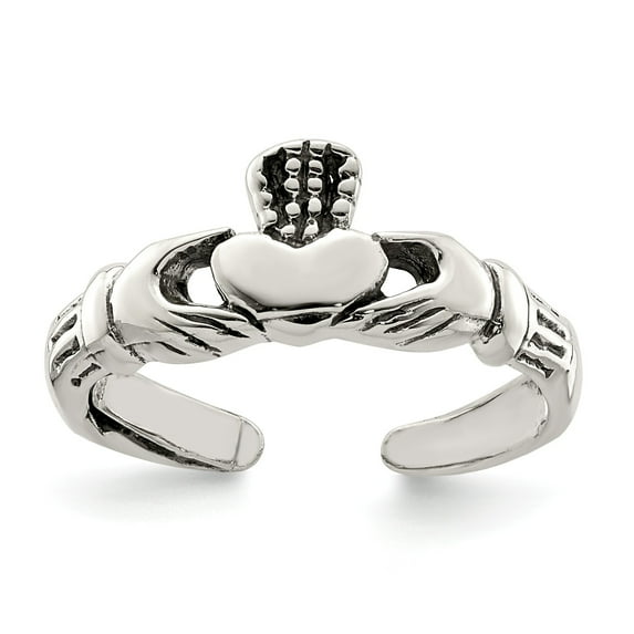 Sterling Silver Claddagh Toe Ring - Size 11