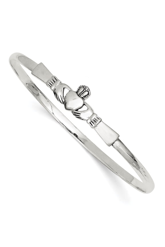 Sterling Silver Claddaugh Bangle