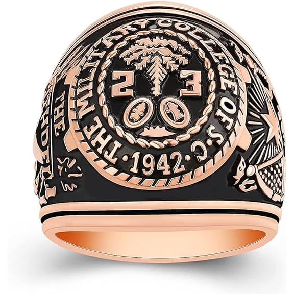 Sterling Silver Class Rings Personalized Custom Rings Class Rings for Women High School Birthstone Rings Graduation Rings Size 5-15 College Rings for Women