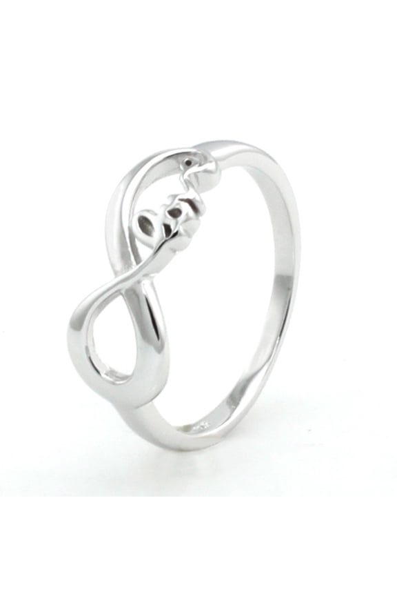 Sterling Silver Classic Iconic Infinity Symbol Love Promise Ring