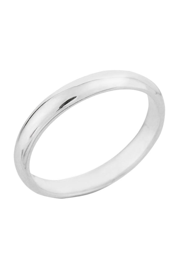 Sterling Silver Classic Thumb Ring 3MM- Size 10