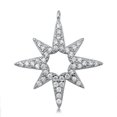 thumbnail image 1 of Sterling Silver Clear CZ North Star Pendant Celestial Twinkle Dream Charm 925 Jewelry Female, 1 of 3