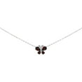 thumbnail image 1 of Sterling Silver Color Gemstone Butterfly Necklace, 1 of 5