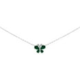 thumbnail image 1 of Sterling Silver Color Gemstone Butterfly Necklace, 1 of 5