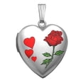 thumbnail image 1 of Sterling Silver Color Laser Heart Locket - 3/4 Inch X 3/4 Inch, 1 of 1