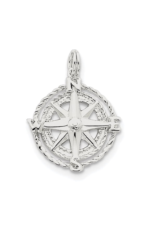 Sterling Silver Compass Charm