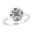 thumbnail image 1 of Sterling Silver Compass Ring, Sizes 6, 7, 8, 9, 10 (7), 1 of 5