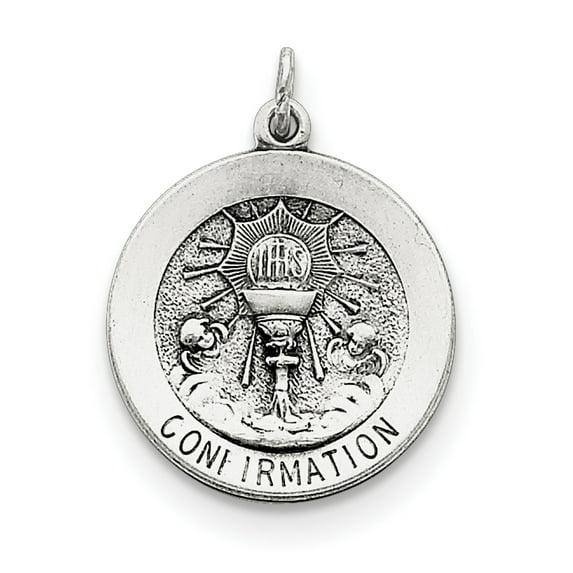 Sterling Silver Confirmation Medal Charm