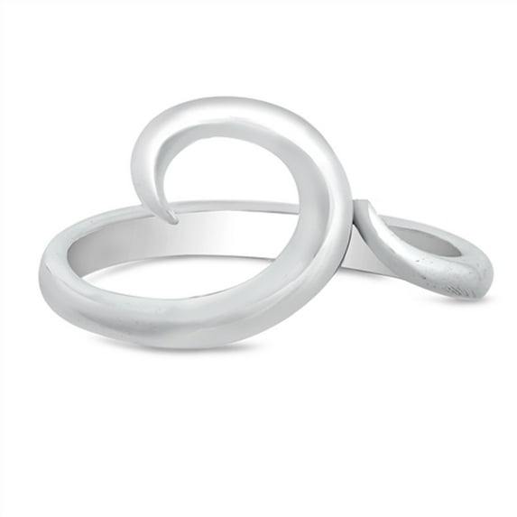 Sterling Silver Cool Ocean Wave Ring Size 5