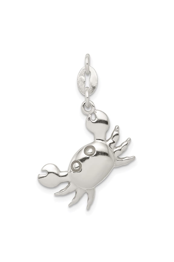 Sterling Silver Crab Pendant Necklace for Women and Men, Nautical Astrology Jewelry with Crustacean Charm Symbolizing Protection and Strength, Beach Zodiac Cancer Accessory