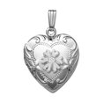 thumbnail image 1 of Sterling Silver Cremation and Hair Locket W/ Diamond Center - 3/4 Inch X 3/4 Inch in Sterling Silver, 1 of 1