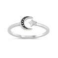 thumbnail image 1 of Sterling Silver Crescent Moon And Star Ring Size 10, 1 of 3