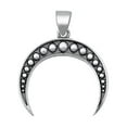 thumbnail image 1 of Sterling Silver Crescent Moon Pendant Bali Vintage Charm 925 New Jewelry Female Unisex, 1 of 3