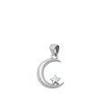 thumbnail image 2 of Jewellerybox 925 Sterling Silver Crescent Moon & Star Charm – Celestial Theme, Hallmarked 2 of 5