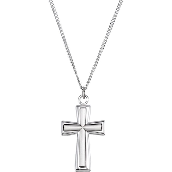 Sterling Silver Cross 39 X 21.75mm - 5.6 Grams