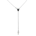 thumbnail image 1 of Sterling Silver Cross D/C 1.5mm Rope Snake Chain Y-Shaped Necklace 37"+2" Extender, 1 of 2