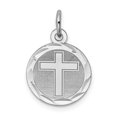 thumbnail image 1 of Sterling Silver Cross Disc Charm Pendant, 1 of 1