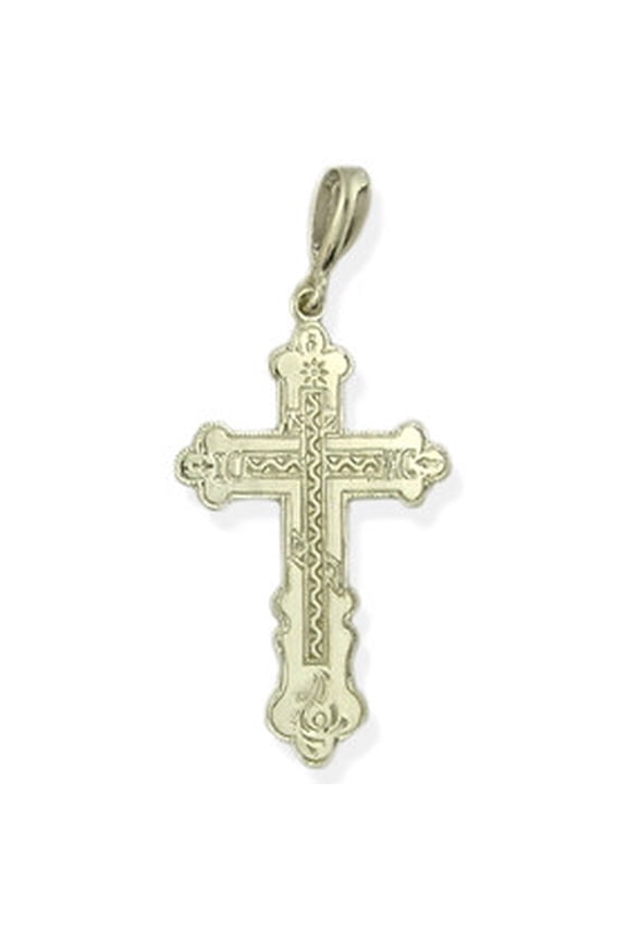 Sterling Silver Cross ICXC "SAVE US" Silver 935 Three Barred NEW!! 1 7/8"x1"